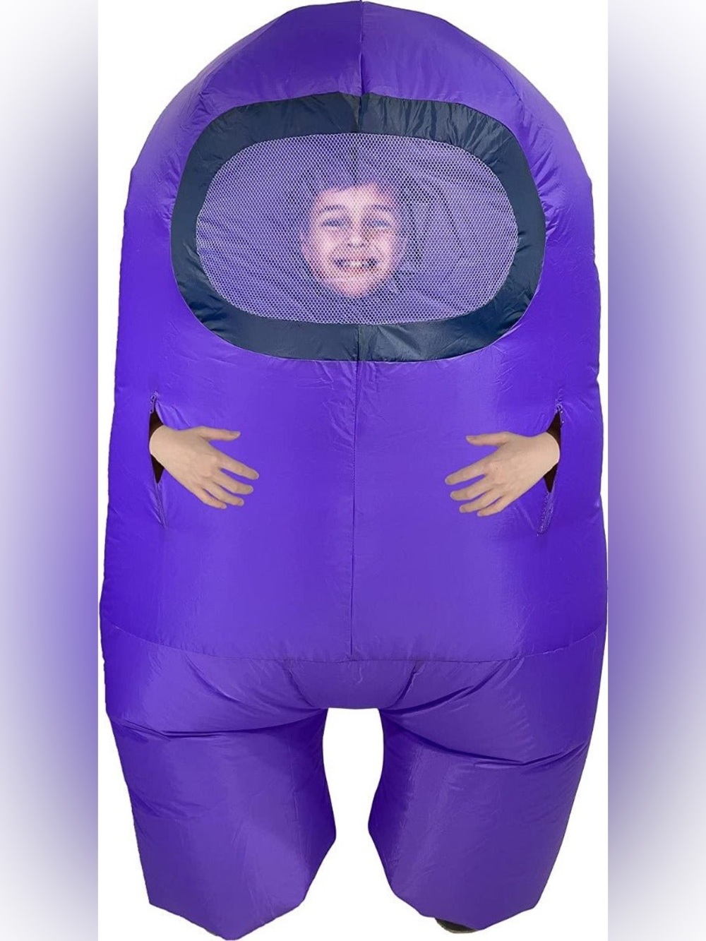 YuMe Among Us Crewmate Inflatable Child Costume Purple Official Kids Cosplay